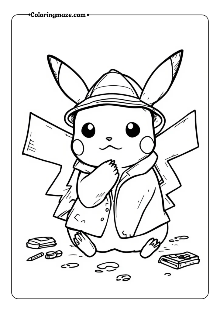 Detective Pikachu Thinking Pose