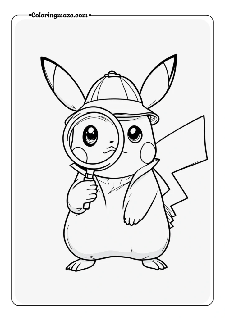 Detective Pikachu with Magnifying Glass